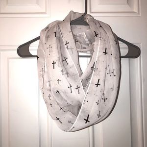 Cross infinity fashion scarf